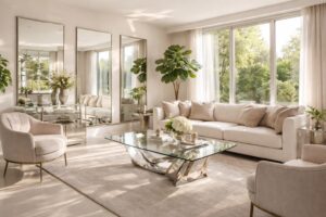 Capturez la lumière naturelle avec miroirs stratégiques et surfaces réfléchissantes pour agrandir vos pièces