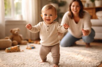 Photographier les premiers pas de bébé avec reflex Canon pour souvenirs durables