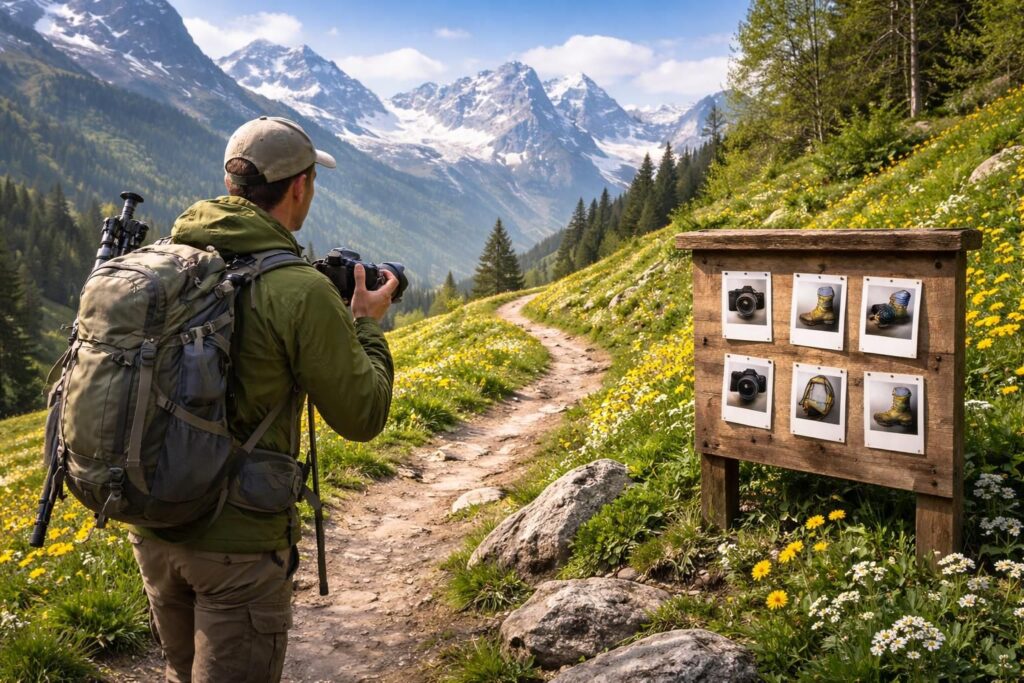 Randonnée photo gratuite dans les Alpes avec matériel d’occasion MPB et Leboncoin