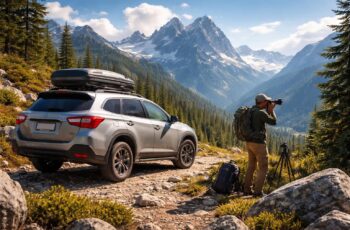 Randonnée photographique en montagne avec votre Subaru Outback ou Jeep Wrangler