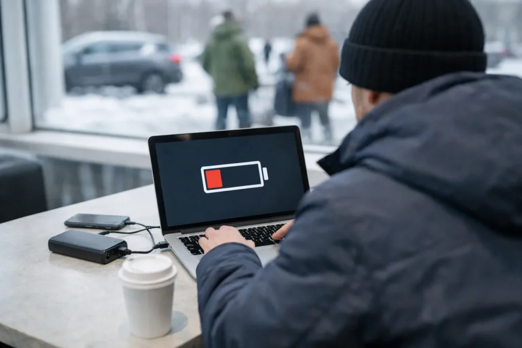 Une batterie perd la moitié de son autonomie près de 0 °C